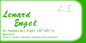 lenard engel business card